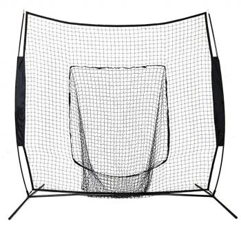 7 X 7 de baseball et Softball Practise Net Topind A d'entraînement de cricket Net W/cadre Nœud et sac de transport, idéal pour tous les niveaux, Black net