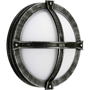 Aplique de exterior Agneß estilo rústico negro E27 11 cm