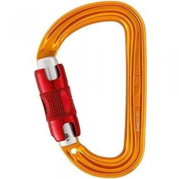 Petzl Sm'D Twist-Lock Carabiner - Compact and Lightweight Safety Connector in Red-Orange