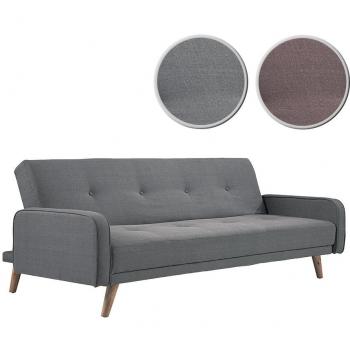 Adec - Sofá cama patas nordic modelo Nilsson, tapizado en tejido tex Gris medidas: 198 x 85 cm fondo