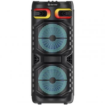 Altavoz Bluetooth Denver BPS-355, portátil, conexión inalámbrica, batería recargable, micrófono integrado, diseño compacto y ligero