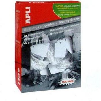 APLI 385 - Etiquetas colgantes blancas 11 x 29 mm 1.000 u.