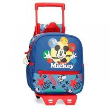 Mochila de guardería Mickey Peek a Boo con carro 42204
