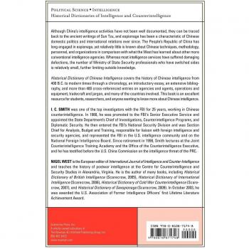 Historical Dictionary of Chinese Intelligence: Comprehensive Reference on Espionage and Counterintelligence in China