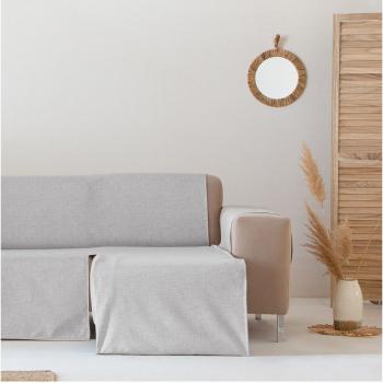 GAMUSI - Funda de Sofá Chaise Longue Derecho Impermeable Gris Claro