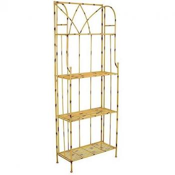 Estantería de forja amarilla Alexandra House Living 60x28x160 cm
