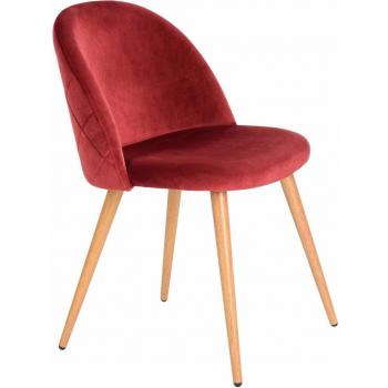 IconsCorner Silla De Terciopelo Burdeos Vintage Renard