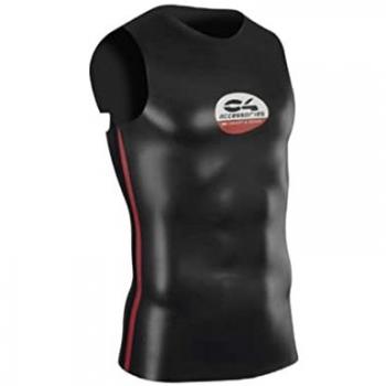 C4 Kit de Apnea y Pesca Subacuática: Chaleco Ultrastrech 2 Mm Negro Hombre Adulto, Rashguard Sin Mangas Ultrastrech 2 Mm, Mono Black Skin Negro Básico 2 Mm (Tamaño