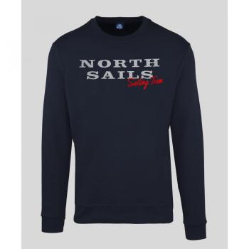 North Sails Men's Long-Sleeved Crew Neck Sweatshirt 9022970 - Blue - Size Small