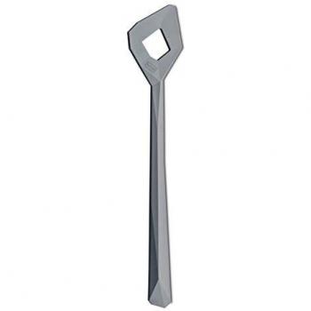 Koziol 3223632 Cuchara hexagonal, plástico, Cool Grey