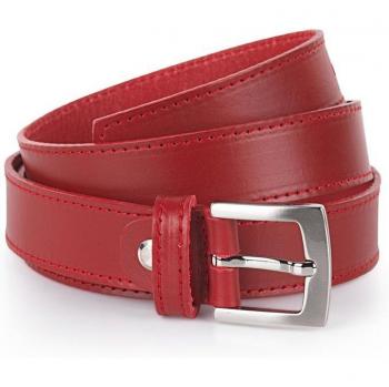 Cinturón de mujer en piel color rojo de marca Jaslen - Accesorio elegante y versátil para combinar con cualquier outfit