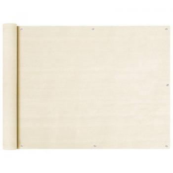 VidaXL Toldo para balcón HDPE crema 90x600 cm