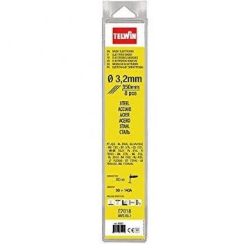 Telwin 802622 Electrodos básicos en acero para soldar D. 3.2 mm, 8 piezas
