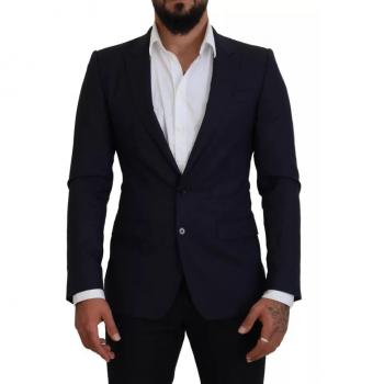 Dolce & Gabbana Blue Wool Slim Fit Formal Blazer Size S