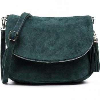 Bolso bandolera de piel auténtica Gamuza hecho en Italia
