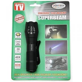 Linterna LED táctica Deluxa Military Torch 5W (180 lm) con función estroboscópica y autodefensa