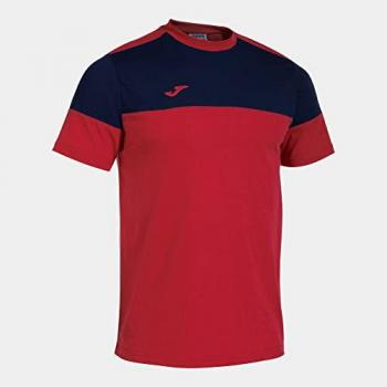 Camiseta Manga Corta Crew V Hombre Rojo Marino Joma
