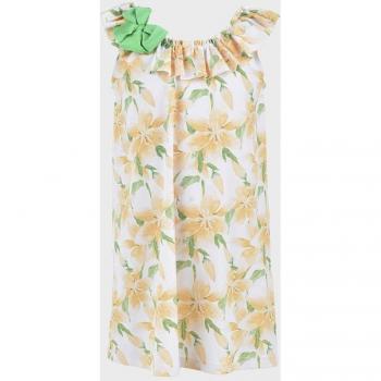 Vestido de niña con volantes y estampado de flores