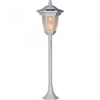 Lámpara LED Solar 4 en 1 Flame con imitación de fuego, blanca, 15.5x63 cm