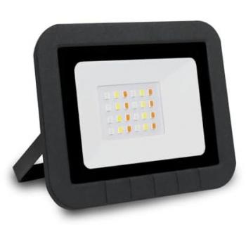 Proyector LED RGB 20W Matel Aluminio Negro IP65 Ahorro Energético