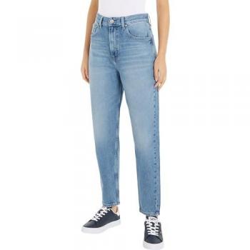 Tommy Jeans Ultra High Tapered Mom Fit Light Blue Denim Jeans 5-Pocket Design W26 L30