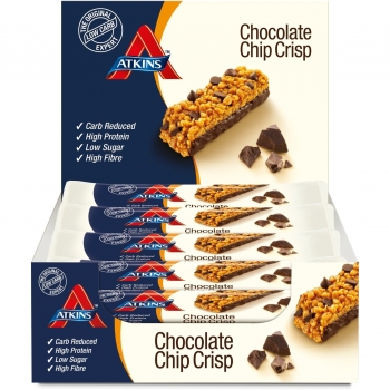 Atkins DB Chocolate Chip Crisp Individual Barritas - Paquete de 15 barritas x 30 gr - Total: 450 gr