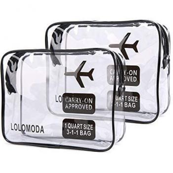 Neceser Transparente, Biwat Bolsa de Cosméticos Impermeable, Bolsa de Aseo Claro PVC, Transporte de Líquidos en Avión para Mujer y Hombre, Regalo Maquillaje Bolsas y Maletas Bolsa de Viaje