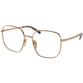 Prada PR A59V 7OE1O1 Women's Eyeglasses Gold Size 53 (Frame Only) - Blue Light Block Available