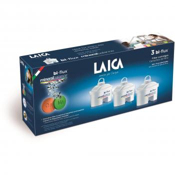 Laica 3 filtros bi-Flux Mineral Balance Blanco, Plástico