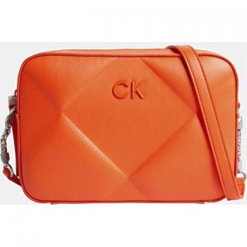 Bandolera Pequeña Calvin Klein RE-LOCK Naranja con Materiales Reciclados