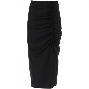 Ganni Midi Skirt with Ornamental Bows - Size 38 - Color Black - Women's Apparel