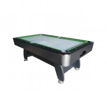 Billar americano marrón con retorno de bolas automático y accesorios – Alfombra Azul/Verde