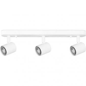Barra Foco Keeper Acero Blanco 7.3 Cm Proyector Triple para Bombillas GU10 en Color Blanco