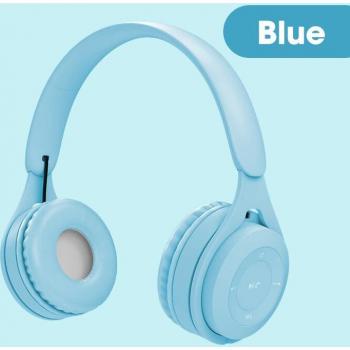 Auriculares inalámbricos Hi-Fi estéreo para niños con Bluetooth, audio MP3, tarjeta TF, cancelación de ruido y micrófono para niñas