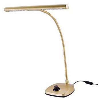 K&M 12298 Gold LED Piano Lamp with Adjustable Brightness