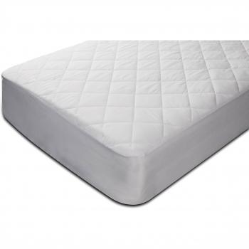 Pikolin Home Anti-ácaros - Protector de colchón acolchado de fibra, impermeable y transpirable, antiácaros, 160 x 196 cm