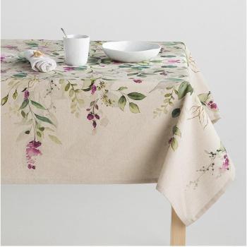 Mantel Antimanchas de Lino Estampado Nadia Malva 140x140 cm