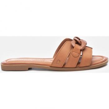 Sandalias de Mujer CARMELA 160543 Camel con Detalles en Piel