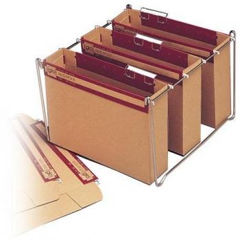 Carpeta colgante Elba Marrón A4 con visor transparente y etiquetas (10 unidades)