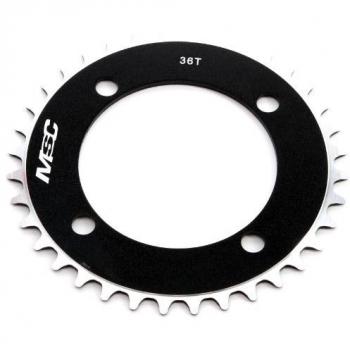 MSC Bikes MSC CNC Alu7075 4Brazos 104 mm 36D - Plato de Ciclismo, Color Negro