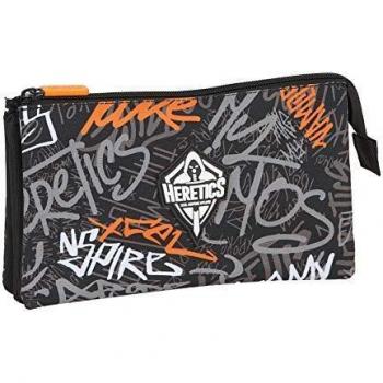 Safta M744, Portatodo Unisex niños, Gris/Naranja, 220x30x120 mm