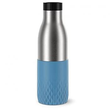 Botella Térmica Emsa Bludrop Sleeve 0,5L Acero Inoxidable con Silicona, Apta para Lavavajillas, Cierre Quick-Press, 100% Hermética