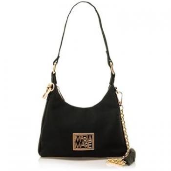 Bolso de hombro Diller negro con asa metalizada y cierre cremallera para mujer - Mariamare 2024