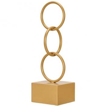 Figura Decorativa Aros Dorado Metal 12,5 x 40,5 x 12,5 cm
