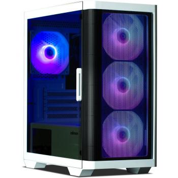 Zalman M4 White Micro-ATX Mini Tower Case with Tempered Glass and 4 ARGB Fans