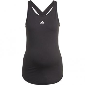 Camiseta sin mangas de fitness adidas AEROREADY Essentials ajustada para mujer (maternidad) negra