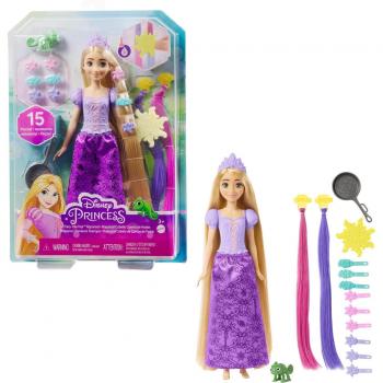 Mattel Disney Princess Rapunzel Peinados Mágicos Muñeca con Extensiones y Accesorios