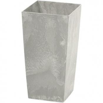 Maceta URBI SQUARE BETON EFFECT 4L con Depósito - 140x140x265 - Terracota