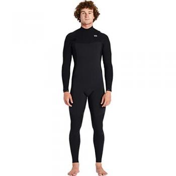Billabong 3/2mm Revolution - Traje de Surf con Cremallera en el Pecho para Hombre, Manga Larga, Neopreno, Color Negro, Talla L