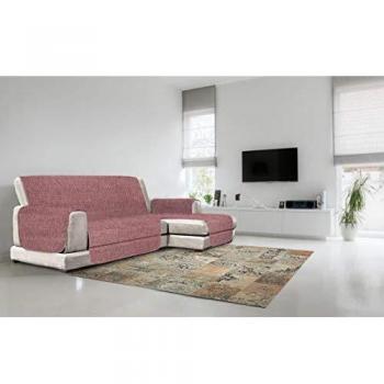 Cubierta de sofá Anti-Deslizamiento Confort con chaiselongue,190cm, Burdeos